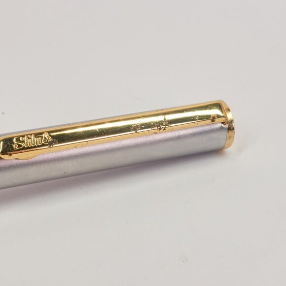 Stilus Fountain Pen / Stainless Steel Body / Gold Trim / Iridium Point Germany - Picture 12 of 12